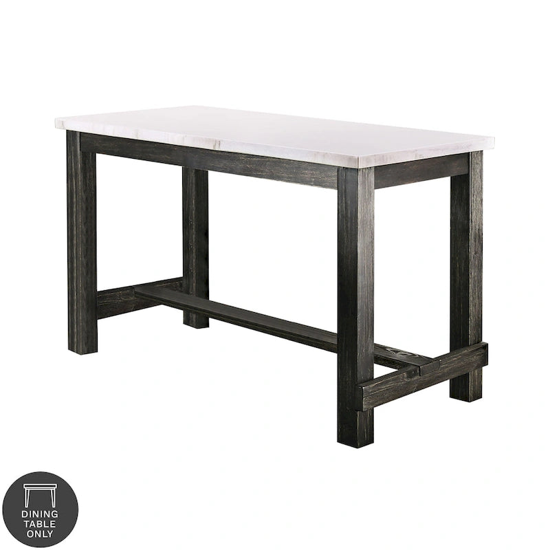 60-Inch Counter-Height Dining Table with Marble Top