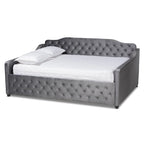 Upholstered Daybed with Trundle and Button-Tufted Back