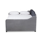 Upholstered Daybed with Trundle and Button-Tufted Back