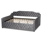 Upholstered Daybed with Trundle and Button-Tufted Back