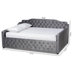 Upholstered Daybed with Trundle and Button-Tufted Back