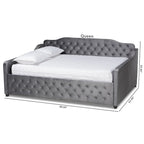 Upholstered Daybed with Trundle and Button-Tufted Back