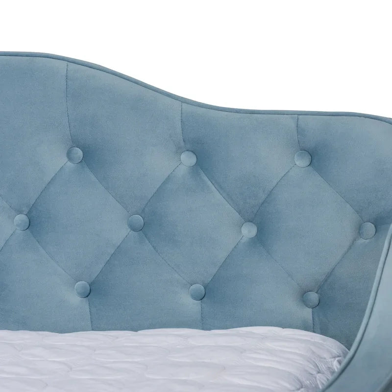 Upholstered Daybed with Trundle and Button-Tufted Back