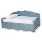 Upholstered Daybed with Trundle and Button-Tufted Back
