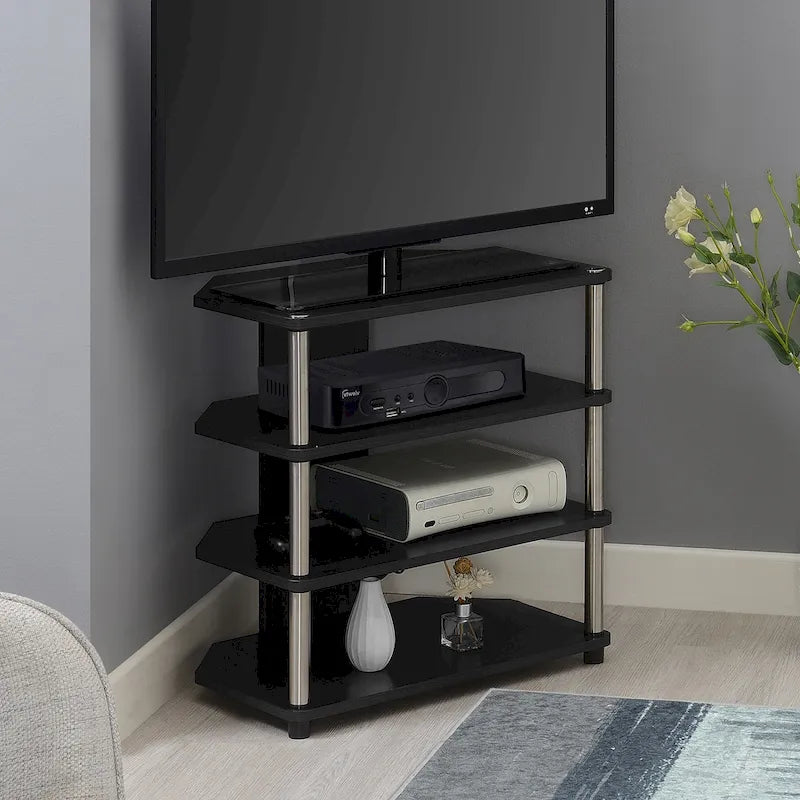 Four-Tier Corner TV Stand for TVs Up to 29 Inches Wide