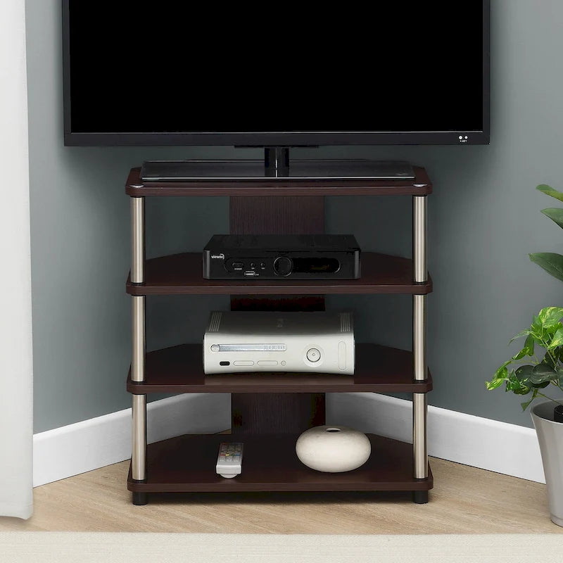 Four-Tier Corner TV Stand for TVs Up to 29 Inches Wide