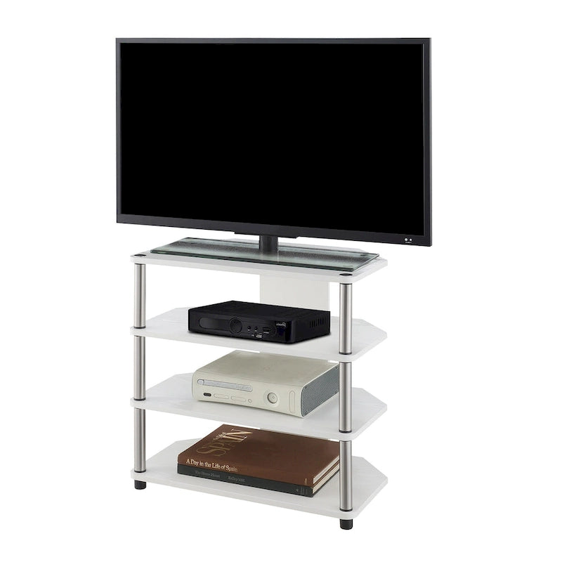 Four-Tier Corner TV Stand for TVs Up to 29 Inches Wide