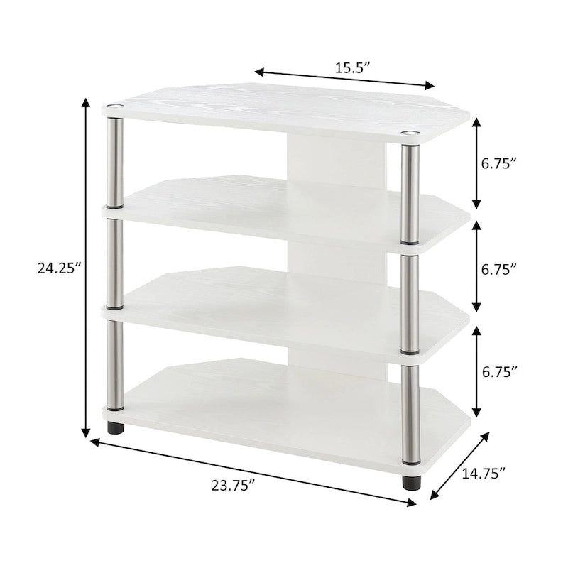 Four-Tier Corner TV Stand for TVs Up to 29 Inches Wide