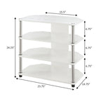 Four-Tier Corner TV Stand for TVs Up to 29 Inches Wide