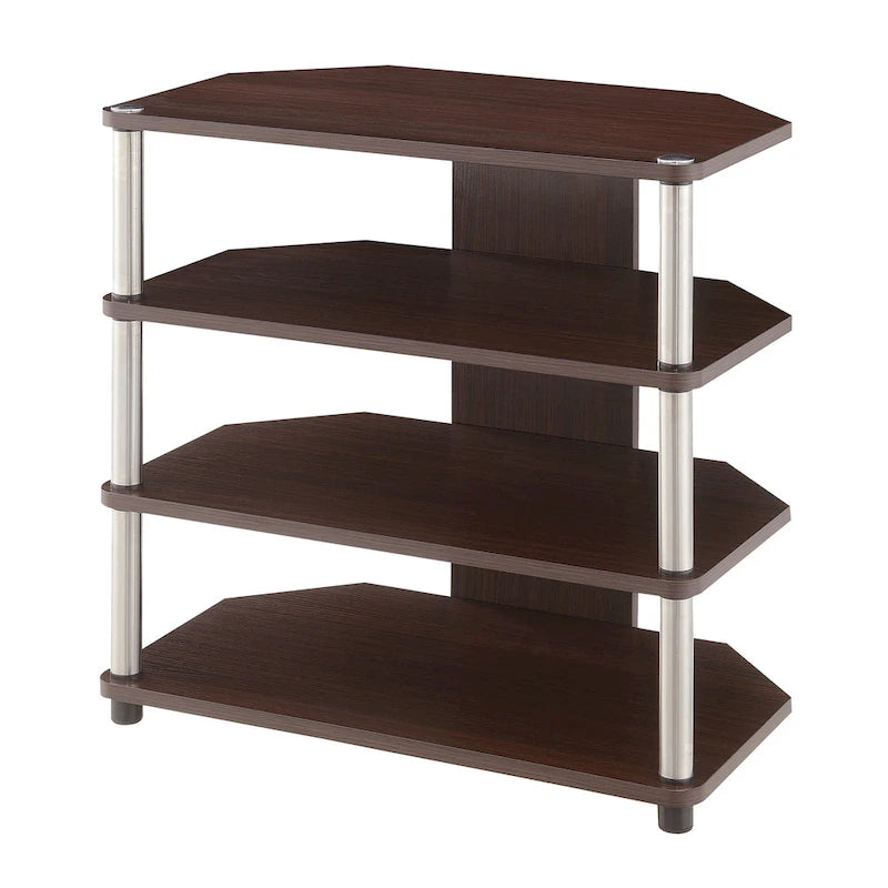 Four-Tier Corner TV Stand for TVs Up to 29 Inches Wide