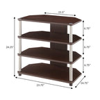 Four-Tier Corner TV Stand for TVs Up to 29 Inches Wide
