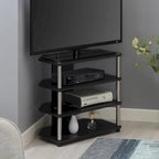 Four-Tier Corner TV Stand for TVs Up to 29 Inches Wide