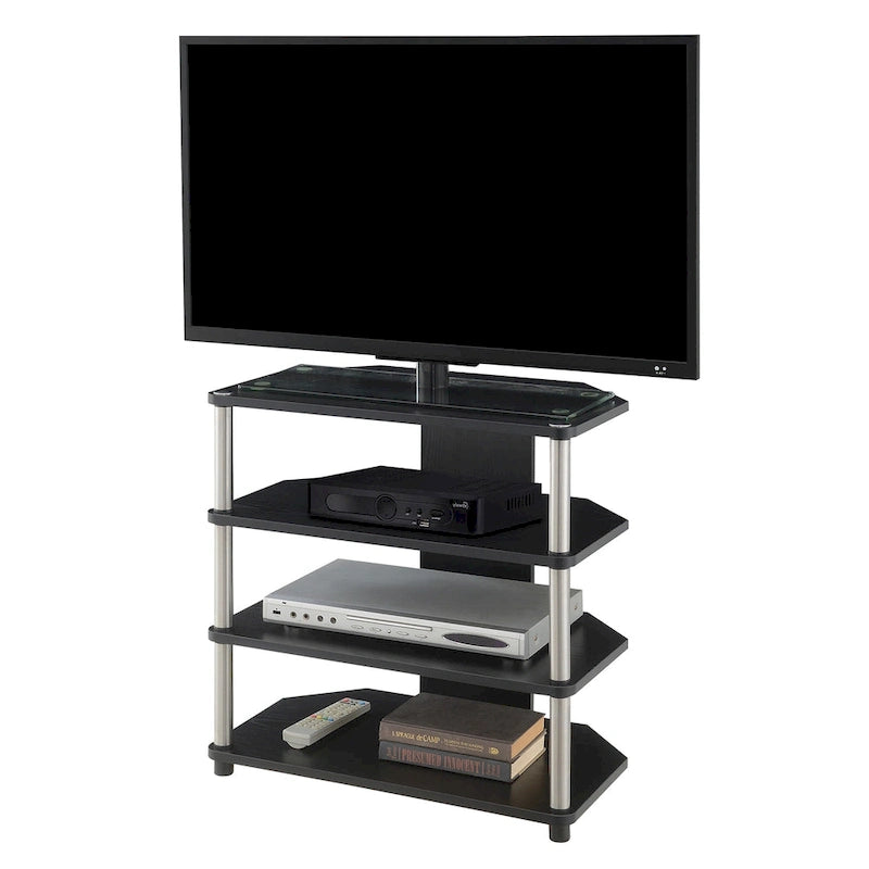 Four-Tier Corner TV Stand for TVs Up to 29 Inches Wide
