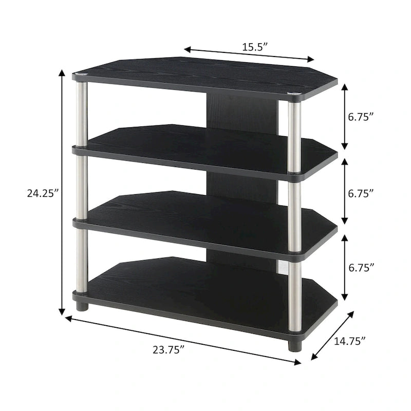 Four-Tier Corner TV Stand for TVs Up to 29 Inches Wide