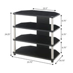 Four-Tier Corner TV Stand for TVs Up to 29 Inches Wide