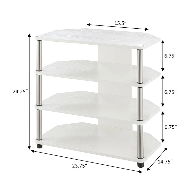 Four-Tier Corner TV Stand for TVs Up to 29 Inches Wide