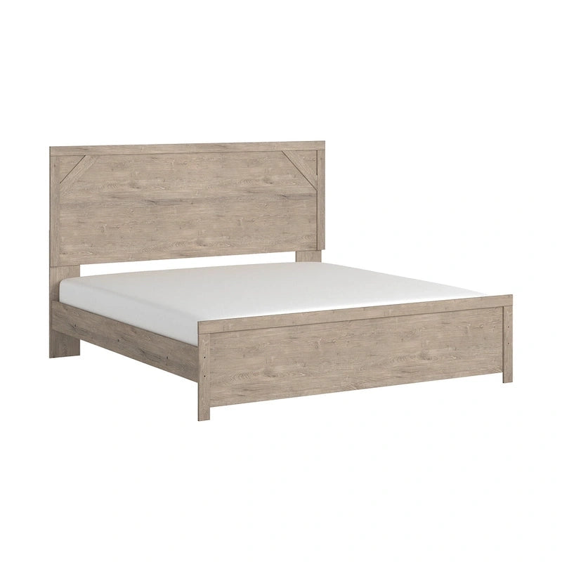 Light Brown Panel Bed
