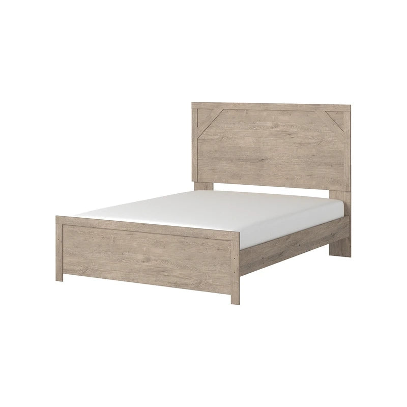 Light Brown Panel Bed
