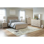 Light Brown Panel Bed