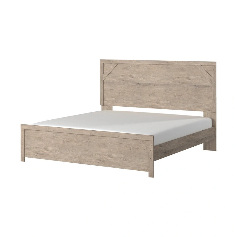 Light Brown Panel Bed
