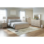 Light Brown Panel Bed