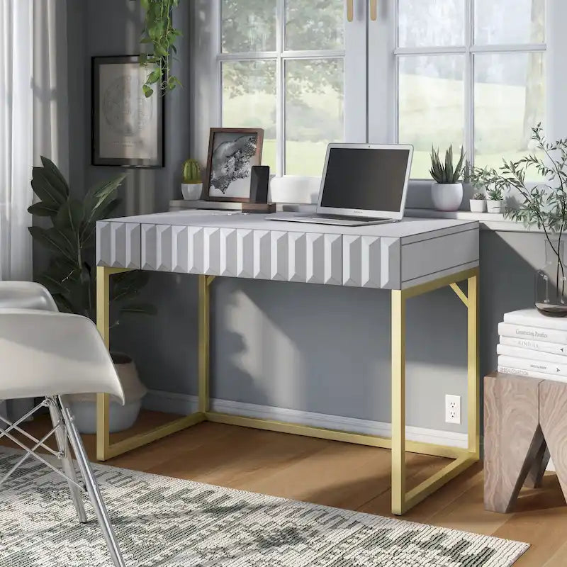42-Inch Desk with Drawer, USB Ports and Outlets