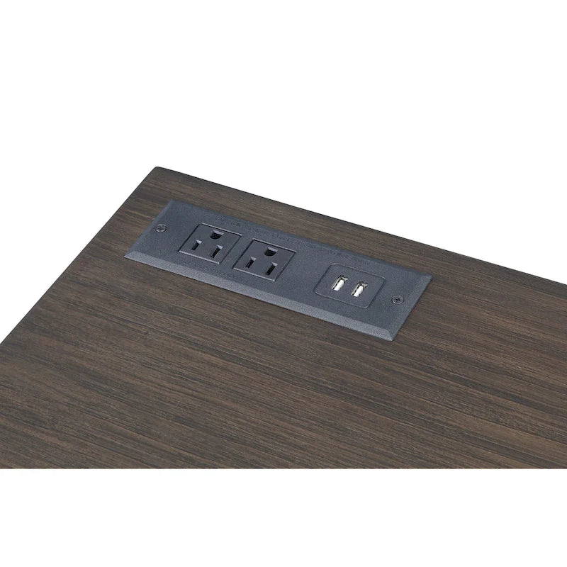 42-Zoll-Schreibtisch mit Schublade, USB-Anschlüssen und Steckdosen