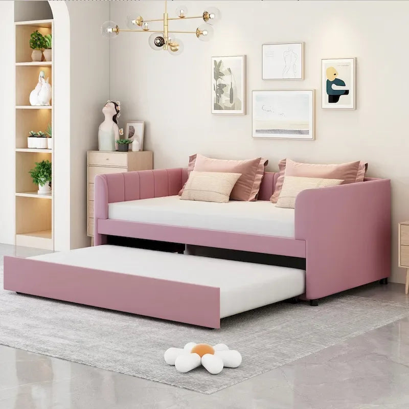 Twin Upholstered Daybed with Trundle