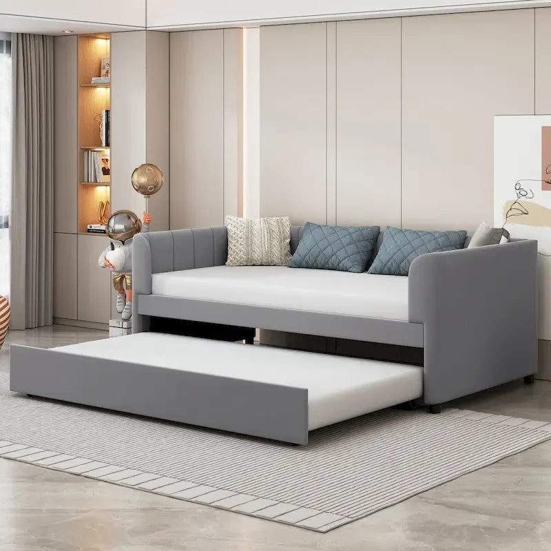 Twin Upholstered Daybed with Trundle