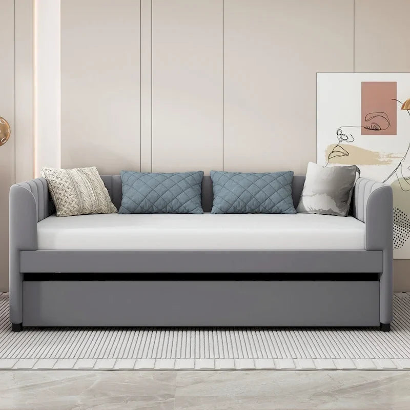 Twin Upholstered Daybed with Trundle