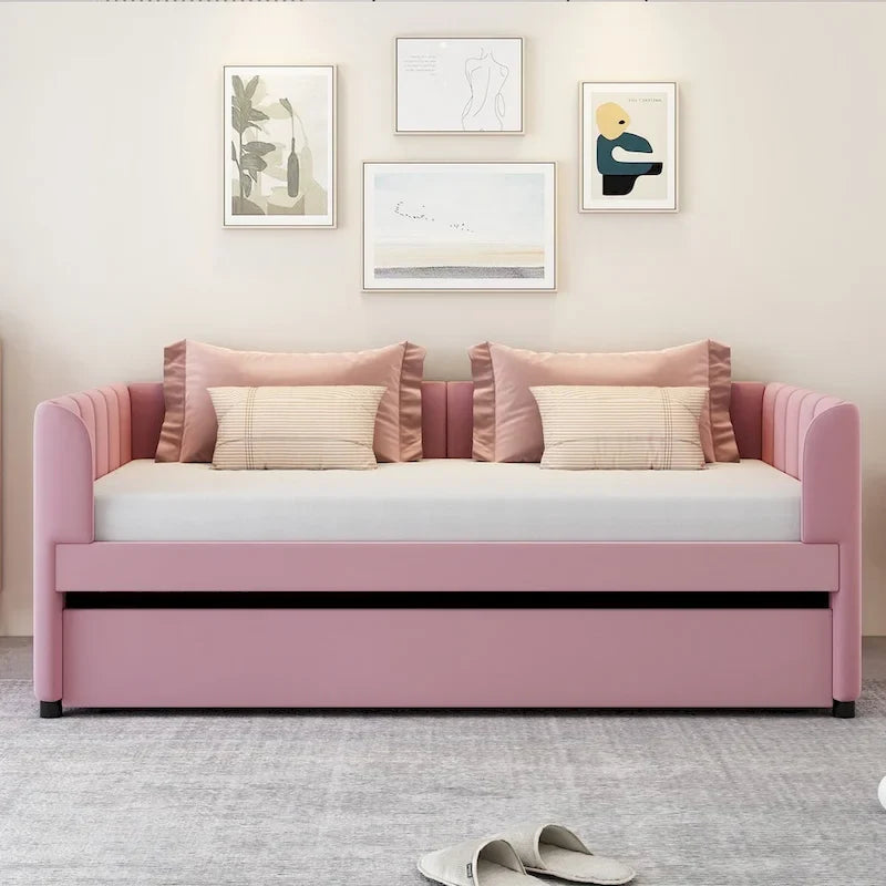Twin Upholstered Daybed with Trundle