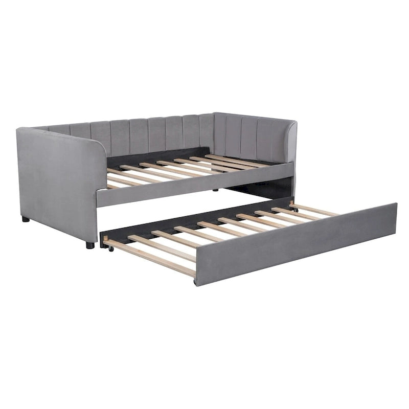 Twin Upholstered Daybed with Trundle