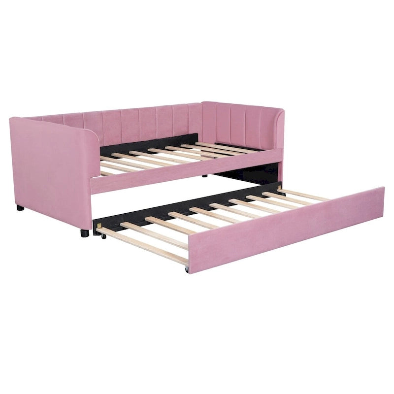 Twin Upholstered Daybed with Trundle