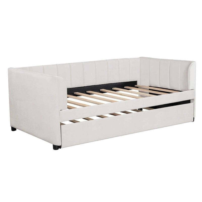 Twin Upholstered Daybed with Trundle