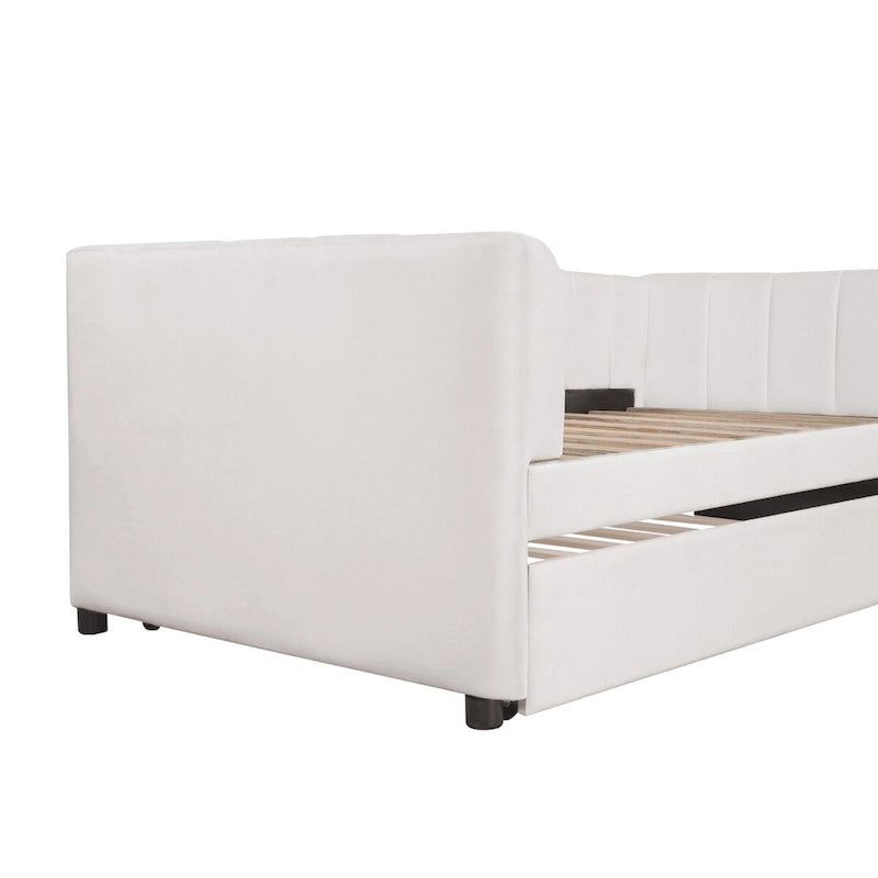 Twin Upholstered Daybed with Trundle