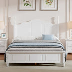 Platform Bed Frame,Retro Style Platform Bed with Pine Wooden Slat Support,