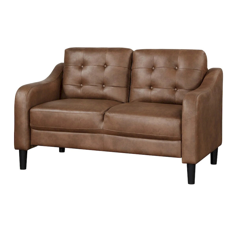 55 Inch Loveseat with Button Tufted Back