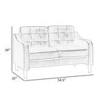 55 Inch Loveseat with Button Tufted Back