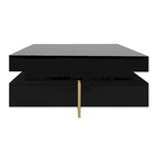 Square High Gloss Coffee Table with 4 Storage Drawers