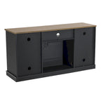54-Inch-TV-Ständer in Anthrazit mit elektrischem Kamin