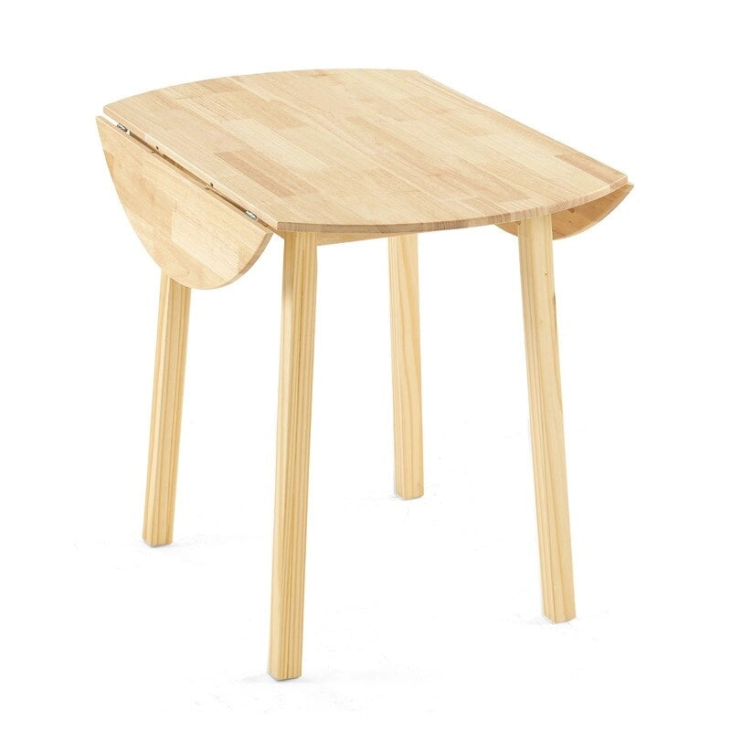 Round Drop-Leaf Dining Table