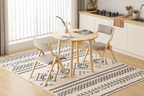 Round Drop-Leaf Dining Table