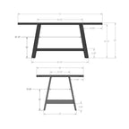 Solid Wood Dining Table, 40 x 72 in