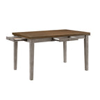 36-Inch Counter-Height Dining Table with 4 Drawers, Brown and Gray