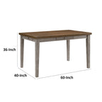 36-Inch Counter-Height Dining Table with 4 Drawers, Brown and Gray