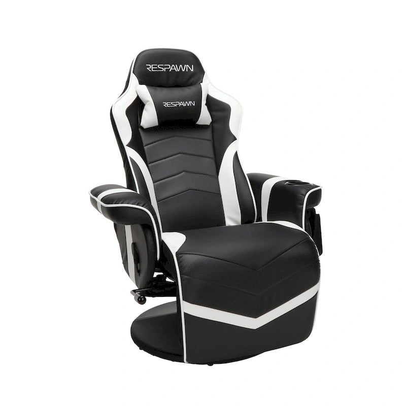 Reclining Gaming Chair with Footrest and Cup Holder