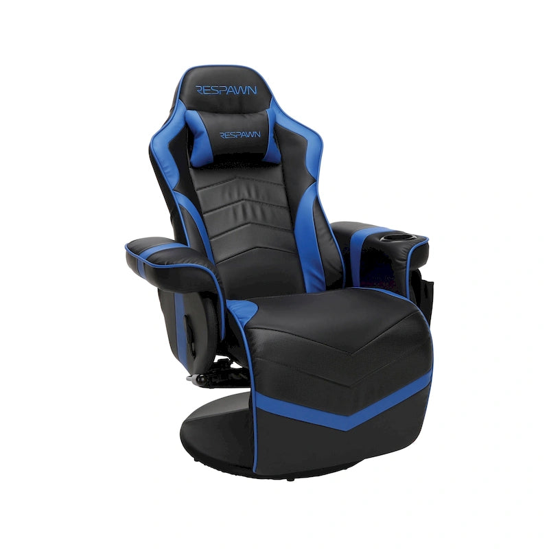 Reclining Gaming Chair with Footrest and Cup Holder