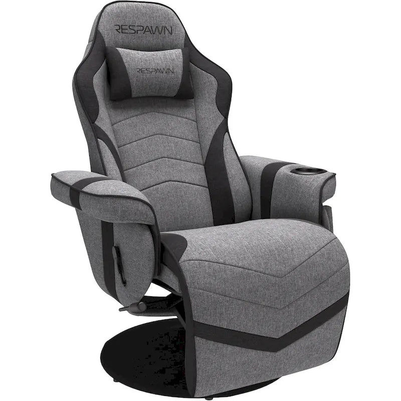 Reclining Gaming Chair with Footrest and Cup Holder