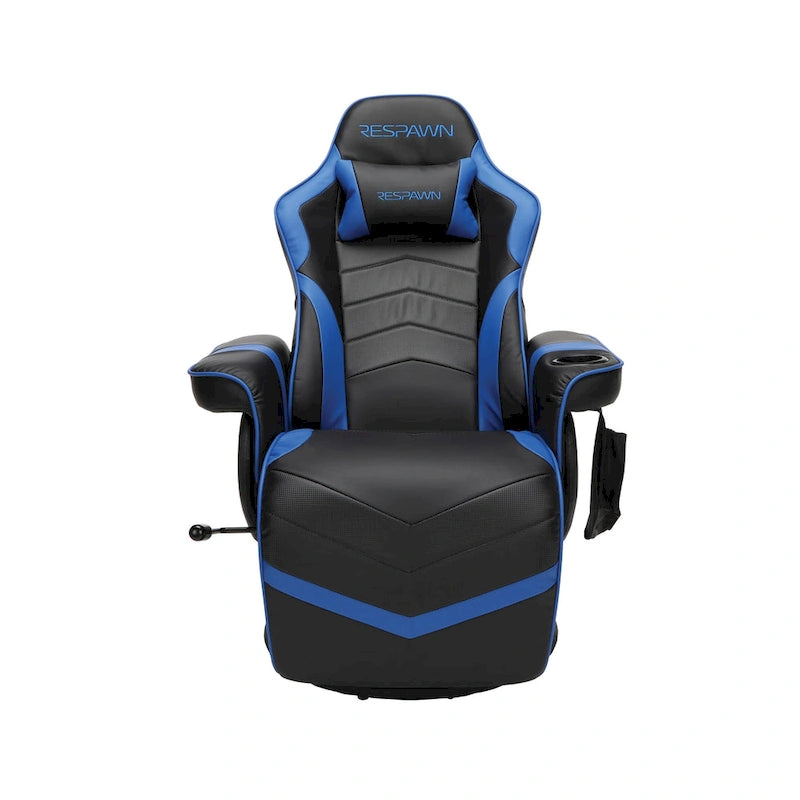 Reclining Gaming Chair with Footrest and Cup Holder