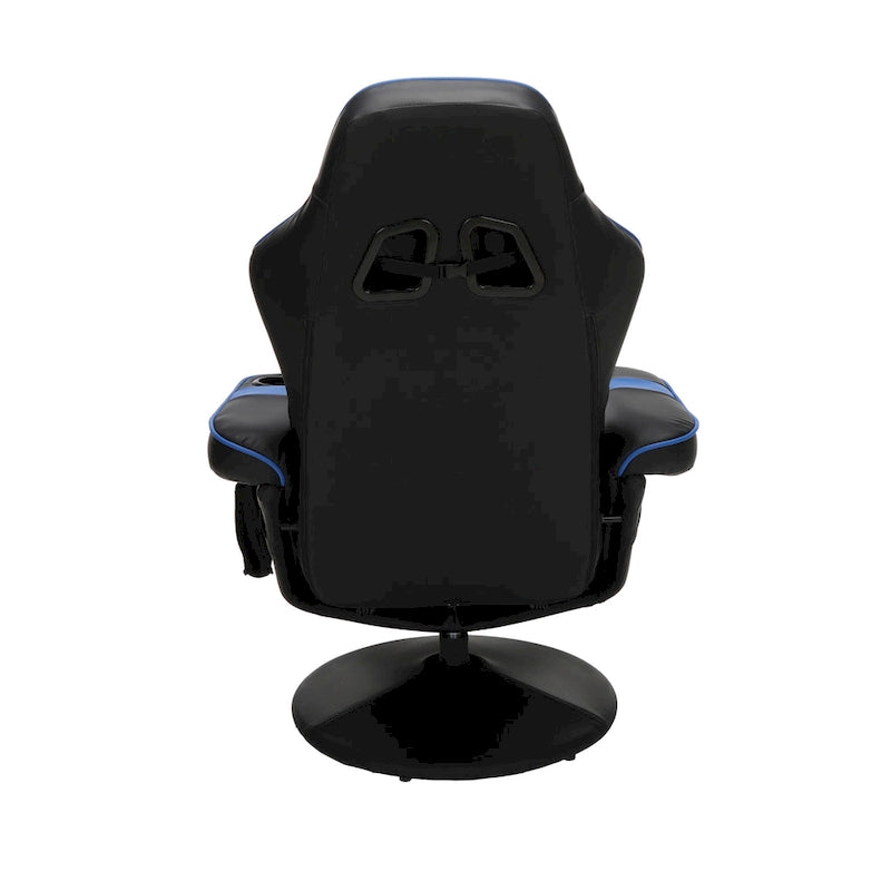 Reclining Gaming Chair with Footrest and Cup Holder